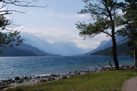 Walking Along the Lake
